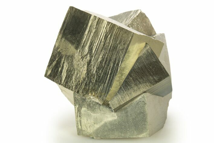 Shiny, Natural Pyrite Cube Cluster - Navajun, Spain #337896